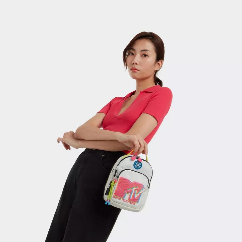 Grey Pink Kipling Alber Fashion Backpacks | UAE-K1195O