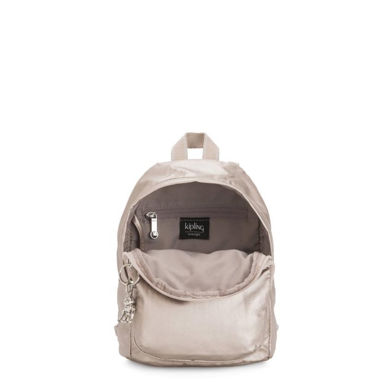 Metal Kipling Delia Compact Metallic Backpacks | UAE-K1362D