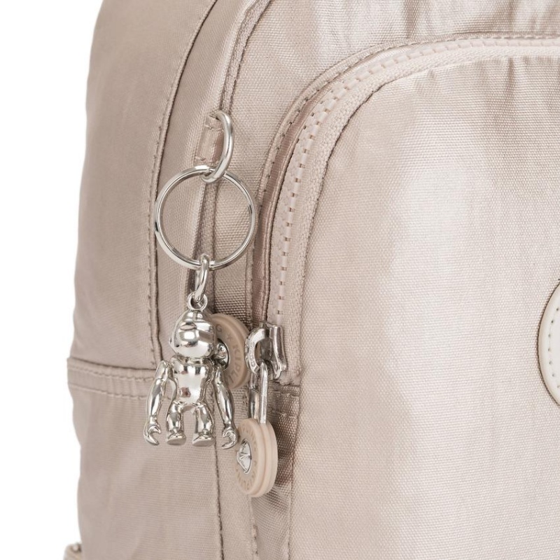 Metal Kipling Delia Compact Metallic Backpacks | UAE-K1362D