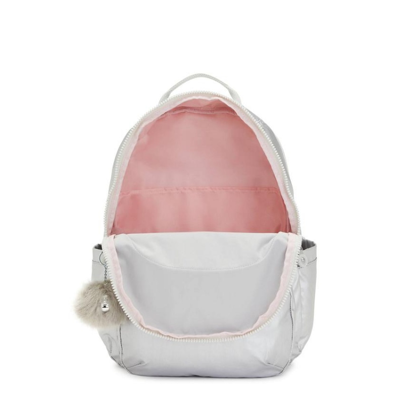 Metal Kipling Seoul Extra Large Metallic Backpacks | UAE-K1366R