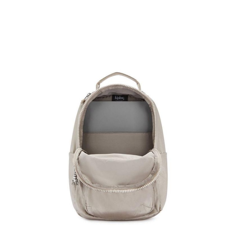 Metal Kipling Seoul Small Metallic Backpacks | UAE-K1370I