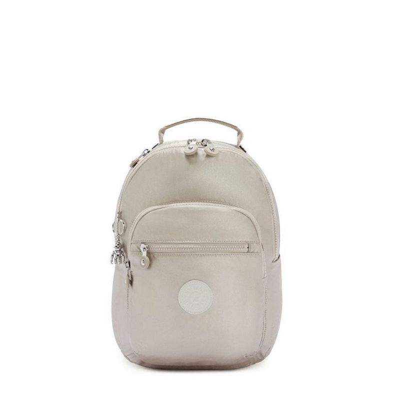 Metal Kipling Seoul Small Metallic Backpacks | UAE-K1370I