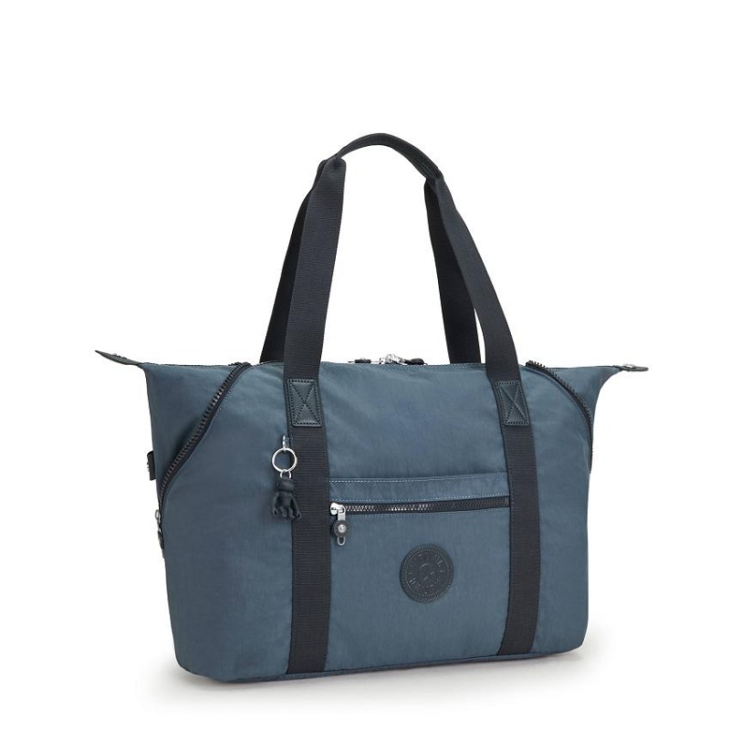 Navy Grey Kipling Art Medium Tote Bags | UAE-K1747K