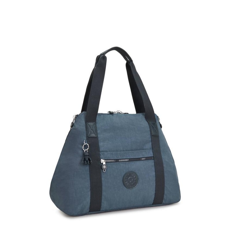 Navy Grey Kipling Art Medium Tote Bags | UAE-K1747K