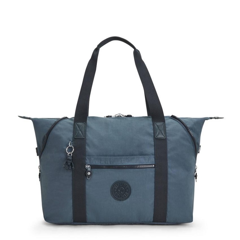 Navy Grey Kipling Art Medium Tote Bags | UAE-K1747K