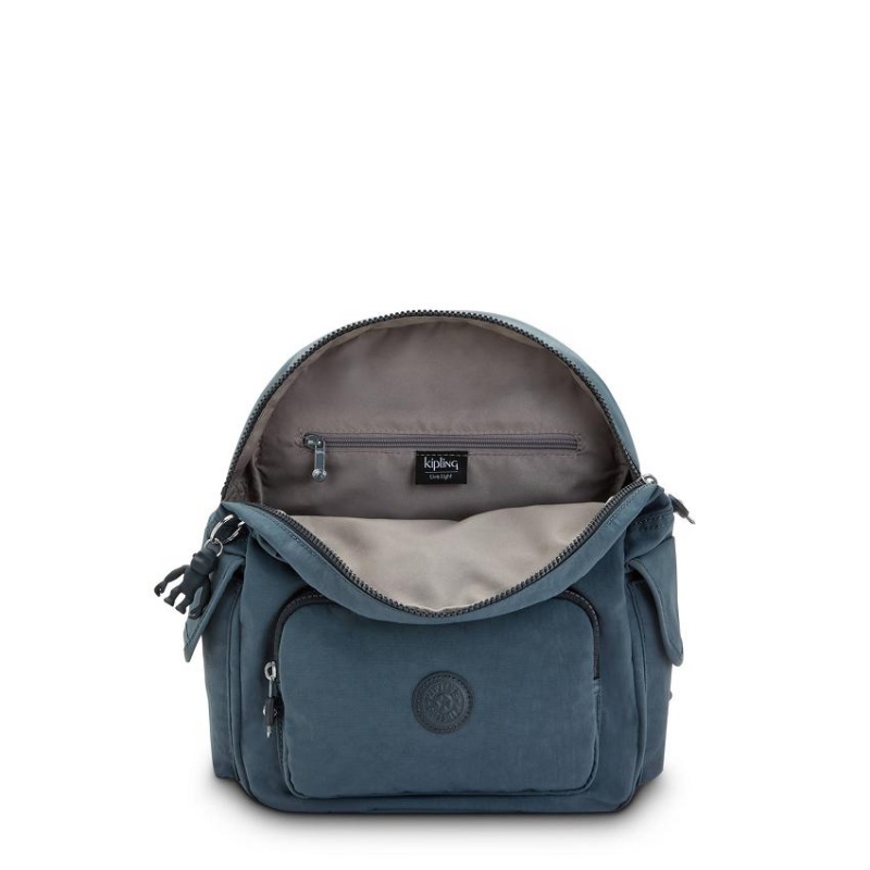 Navy Grey Kipling City Pack Small Fashion Backpacks | UAE-K1222C