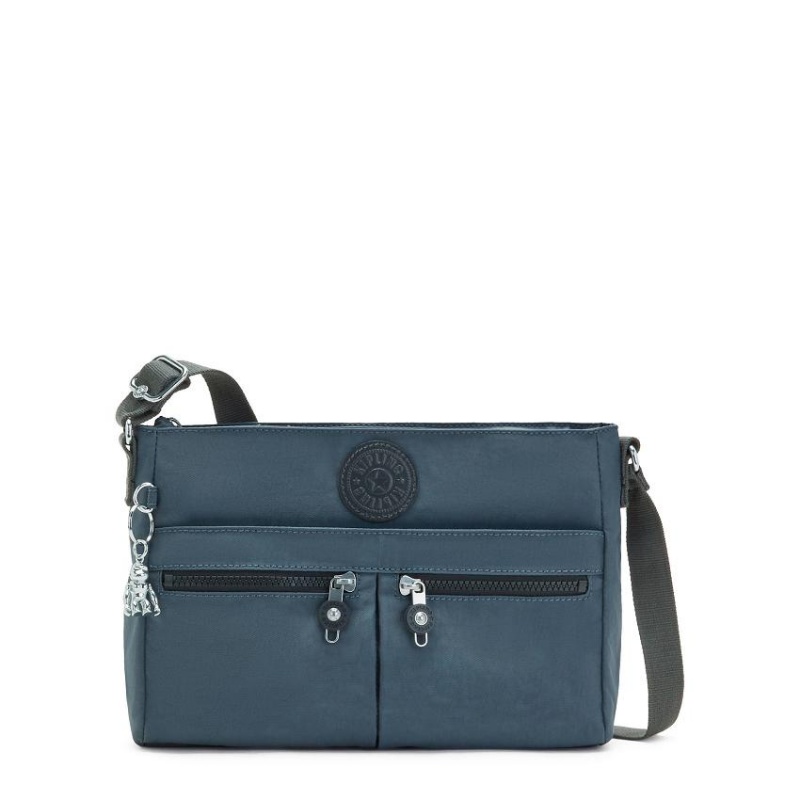 Navy Grey Kipling New Angie Crossbody Bags | UAE-K1658J