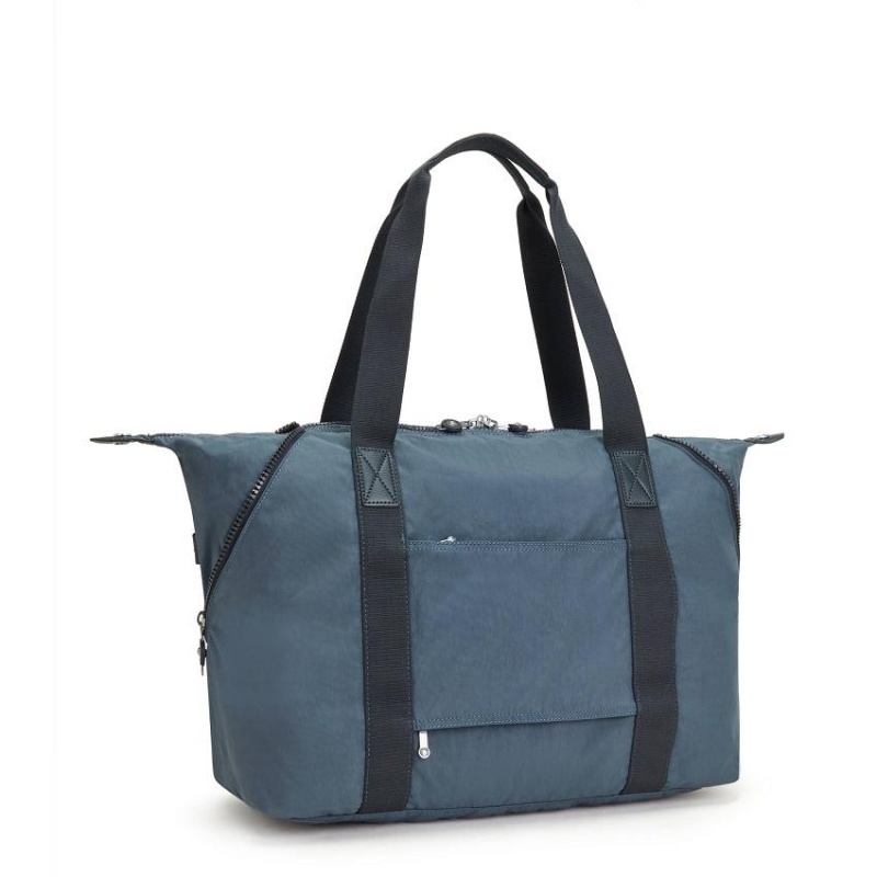 Navy Kipling Art Medium Duffle Bags | UAE-K2018M