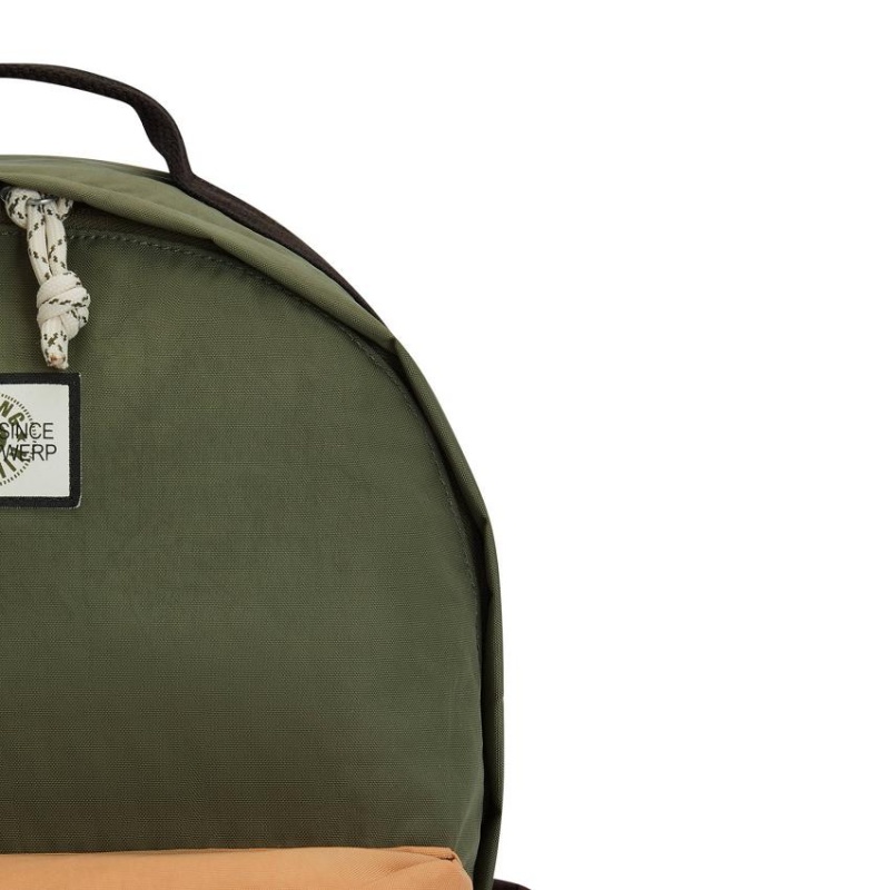 Olive Burgundy Kipling Damien Large Laptop Backpacks | UAE-K1326I