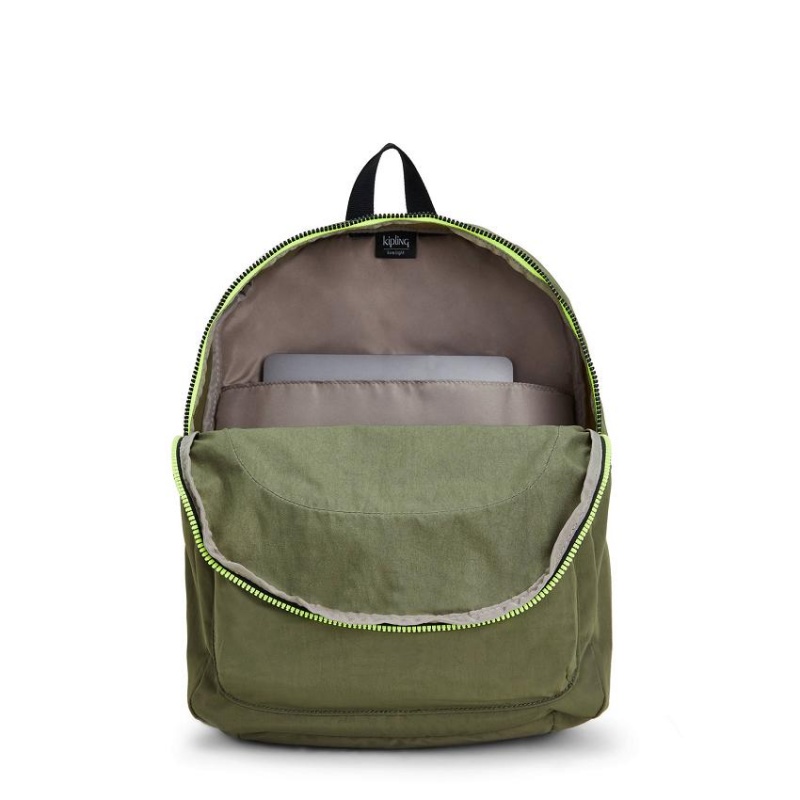 Olive Kipling Curtis Large Laptop Backpacks | UAE-K1325U