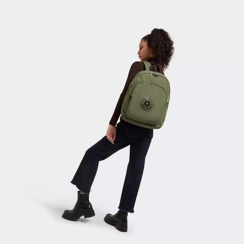 Olive Kipling Curtis Large Laptop Backpacks | UAE-K1325U