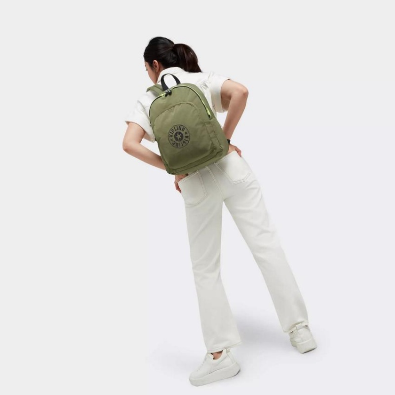 Olive Kipling Curtis Medium Travel Backpacks | UAE-K1424J