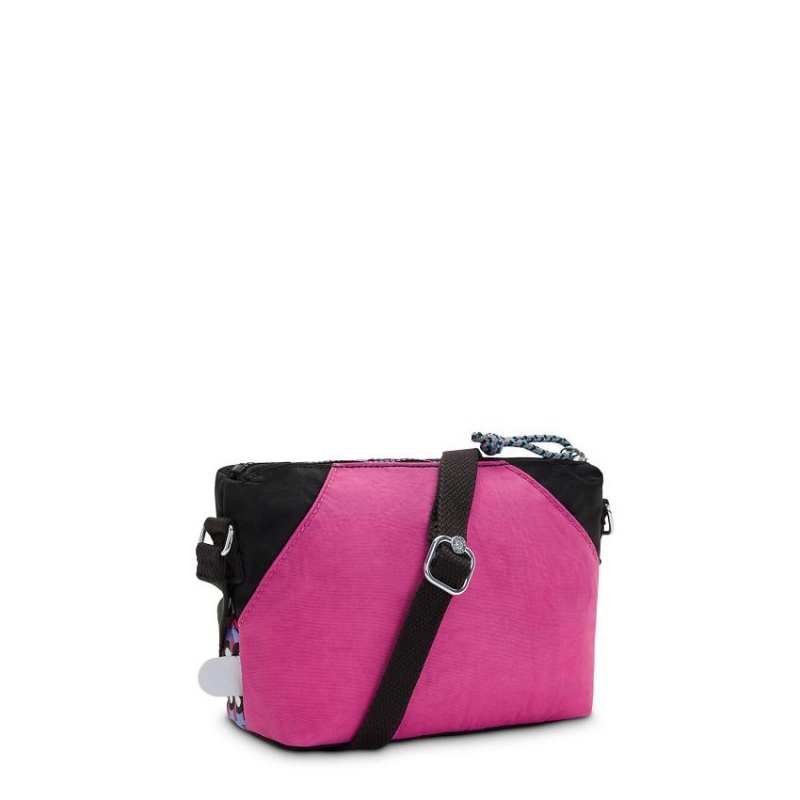 Pink Black Kipling Art Extra Small Crossbody Bags | UAE-K1507F