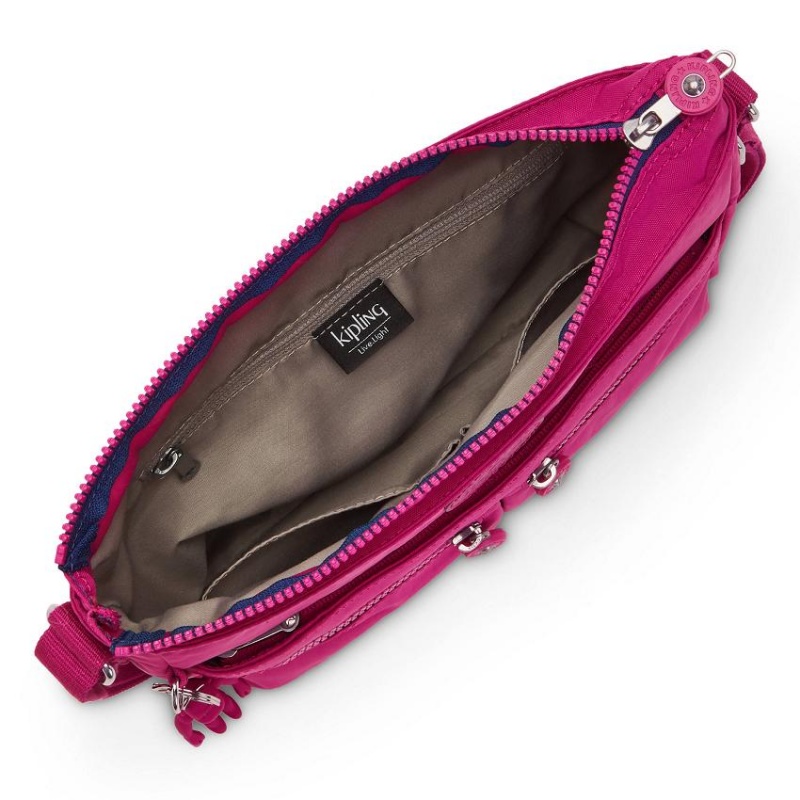 Pink Fuchsia Kipling New Angie Crossbody Bags | UAE-K1656D