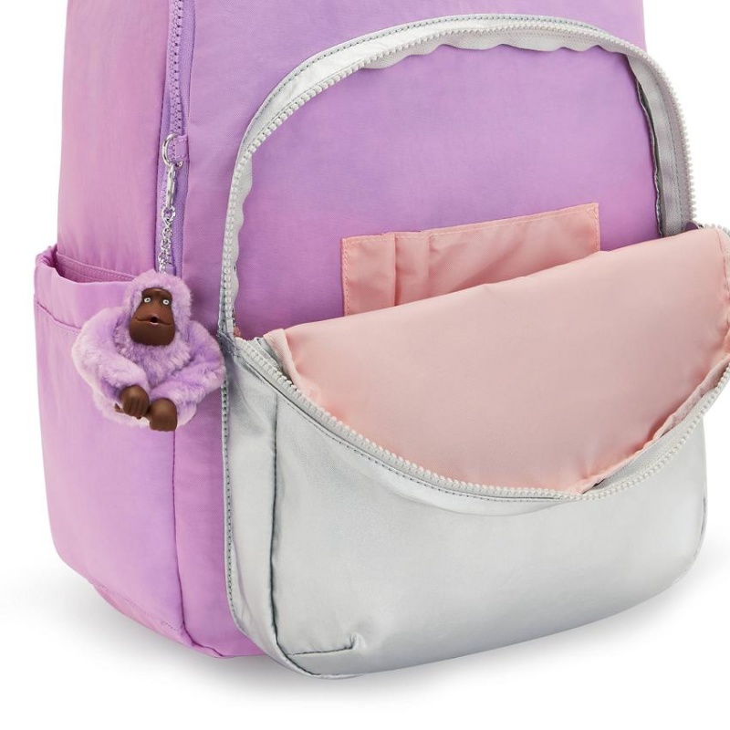 Purple Kipling Seoul Large Backpacks | UAE-K2186L