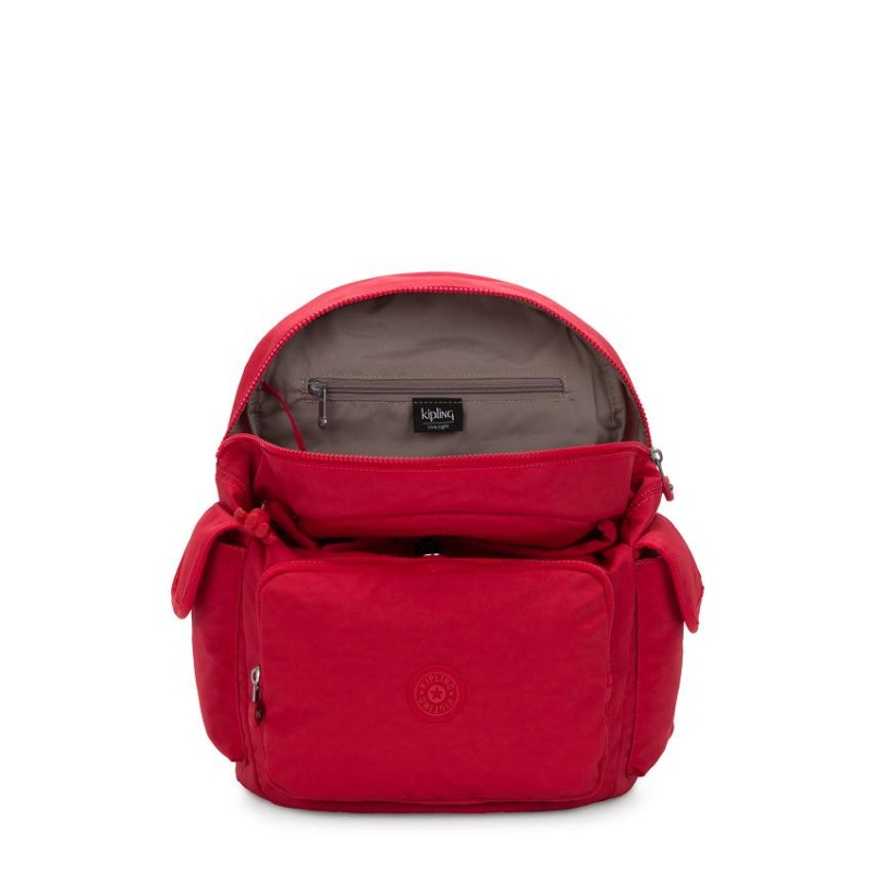 Red Kipling City Pack Fashion Backpacks | UAE-K1202F