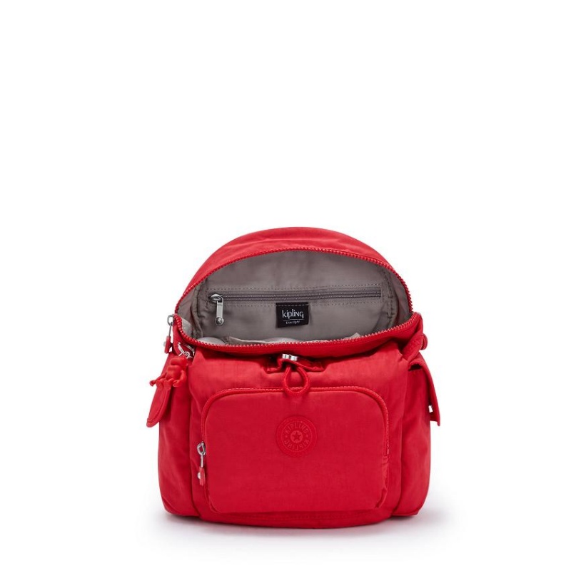 Red Kipling City Pack Mini Fashion Backpacks | UAE-K1214A