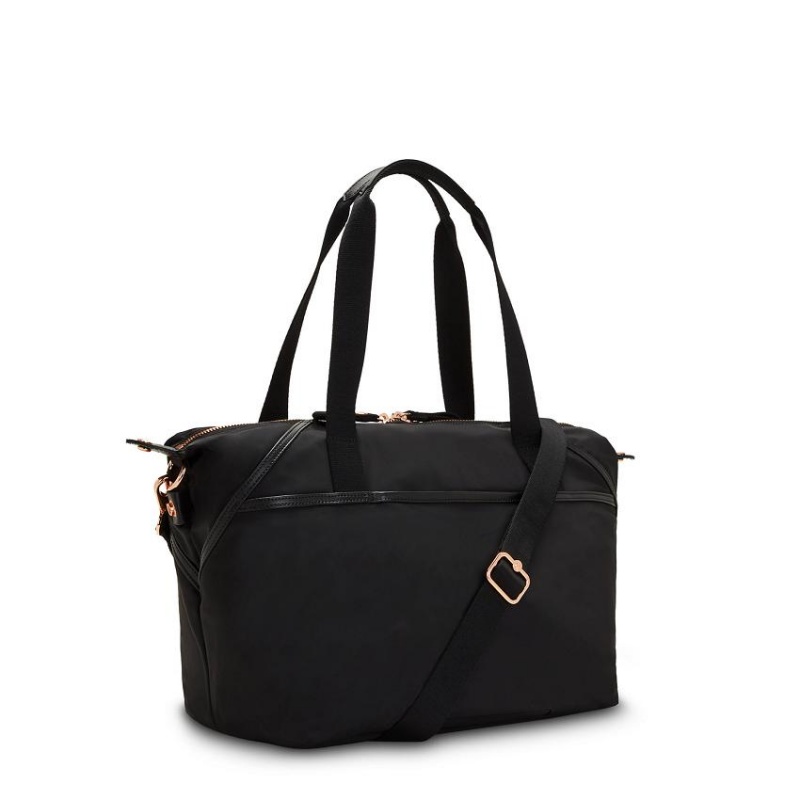 Rose Black Kipling Art Organized Tote Bags | UAE-K1754M