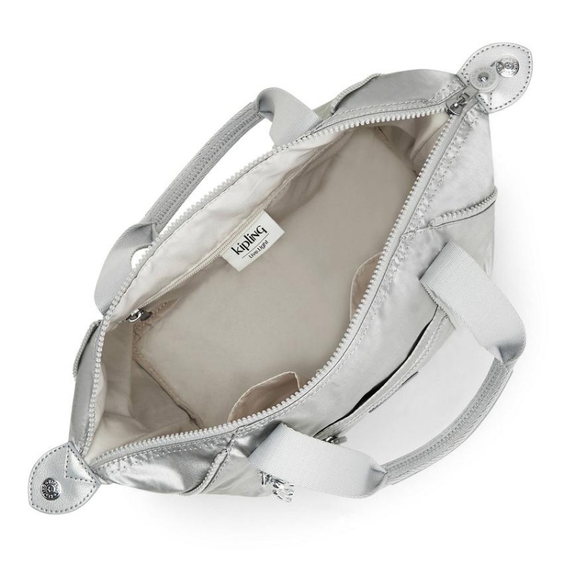 Silver Kipling Art Mini Metallic Handbags | UAE-K1805E