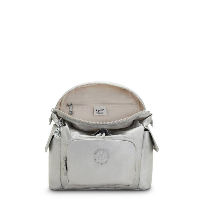 Silver Kipling City Pack Mini Fashion Backpacks | UAE-K1209T